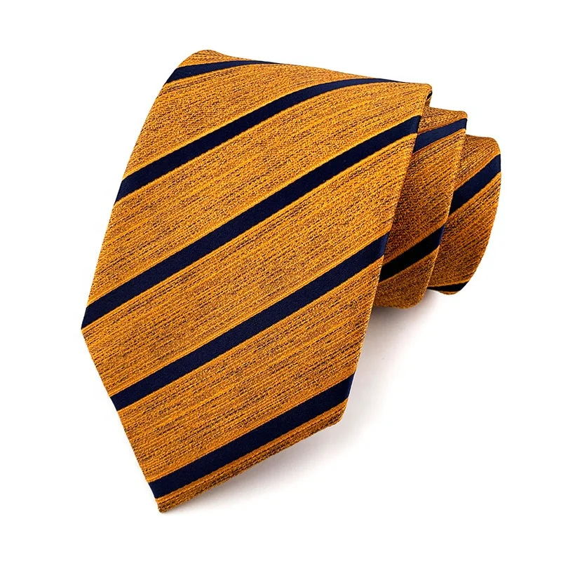 2023 New 8cm Men Polyester Jacquard Necktie Stripe Tie Formal Dress Accessories Professional Business Bridegroom Tuxedo Necktie