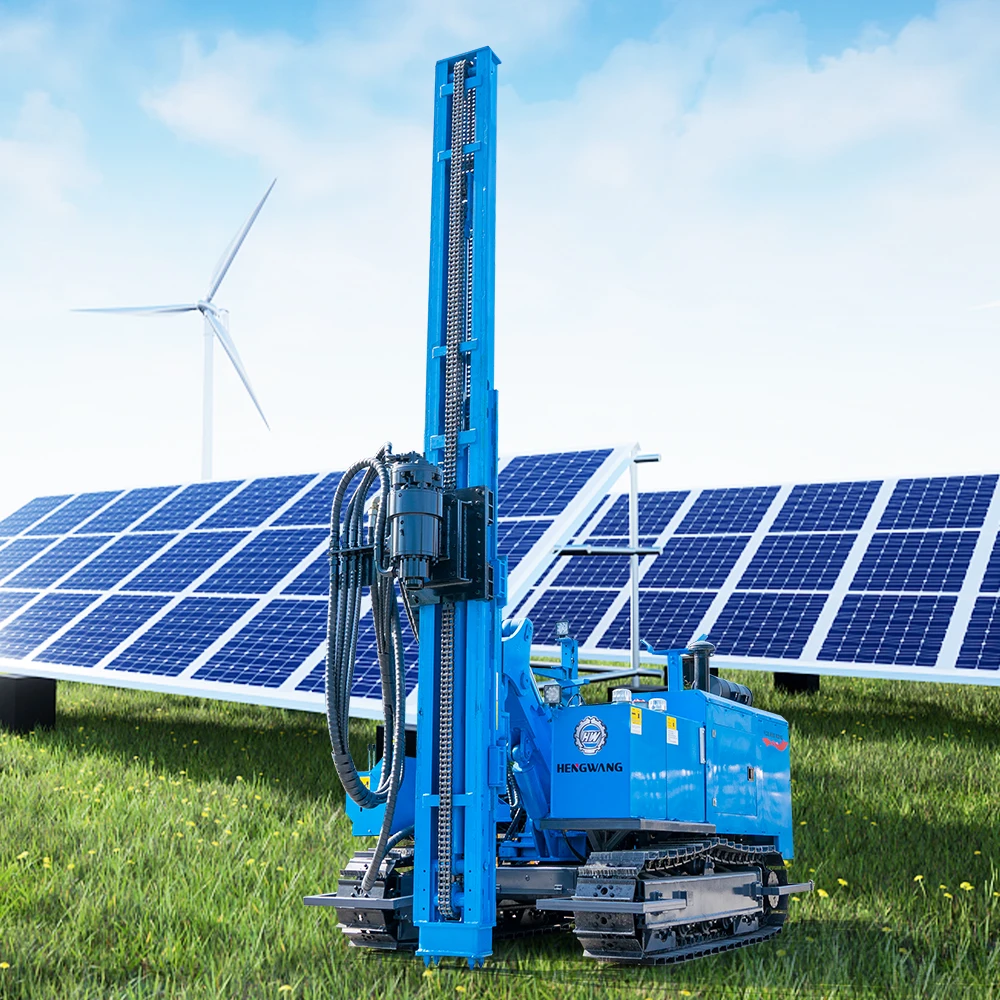 HENGWANG Top Quality Solar Piling Machine for Ground Mount Systems Boost Your Solar Energy Projects Efficiency