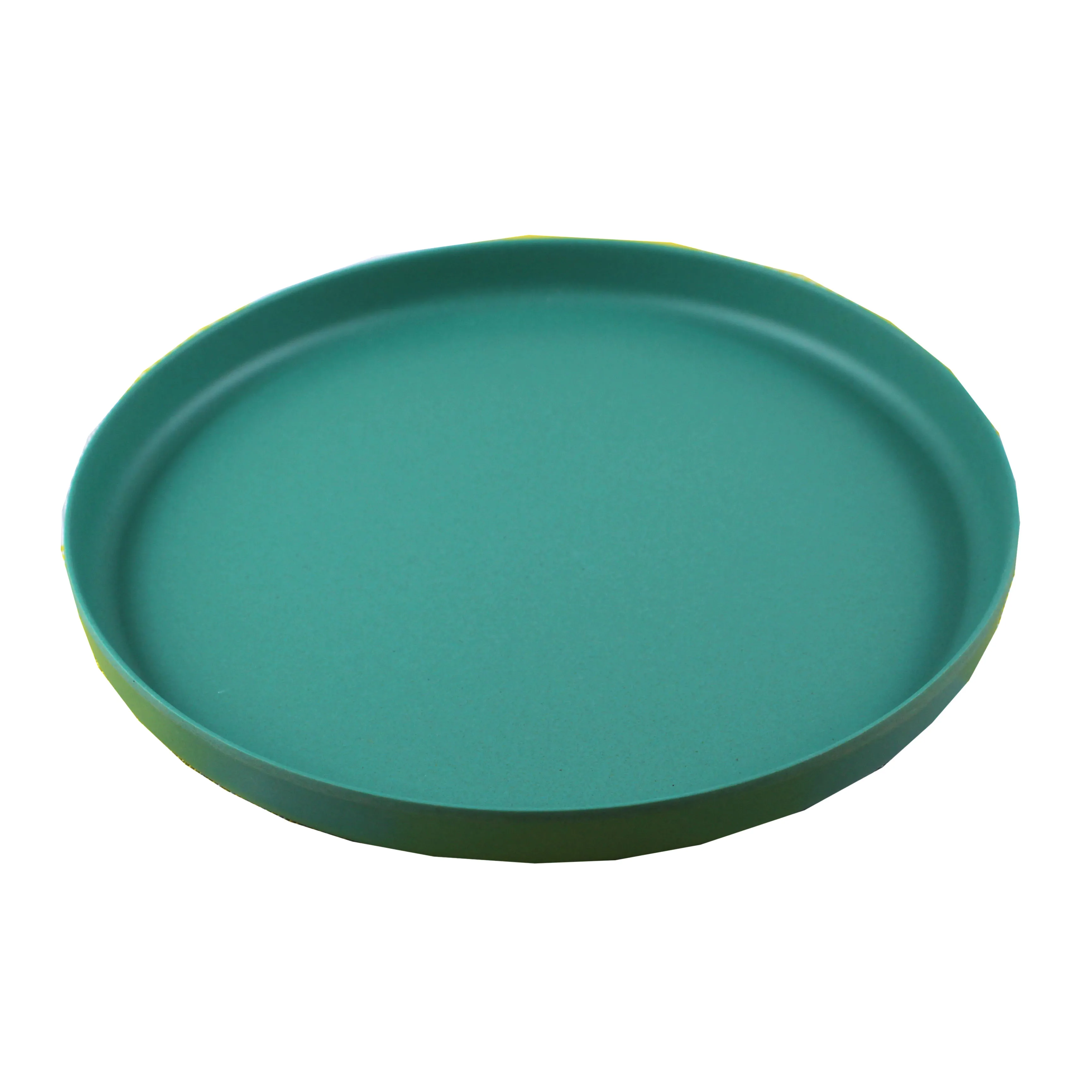new design high quality eco-friendly biodegradable round shape bamboo fiber melamine serving type food tray