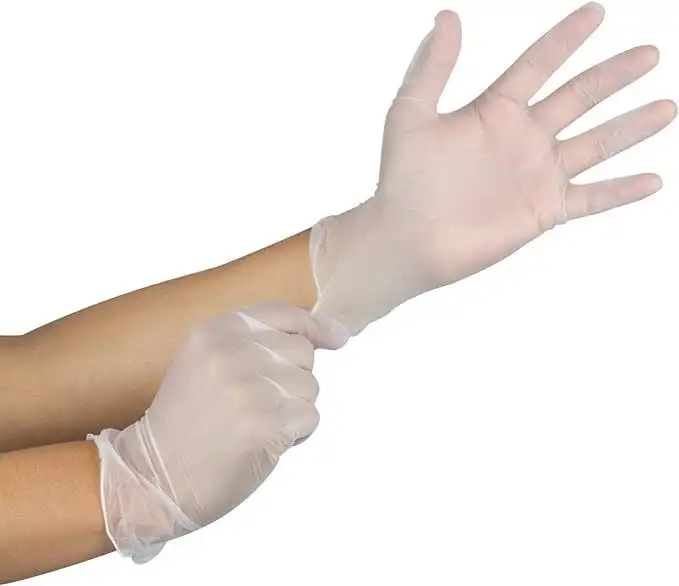 Pidegree Personal Protective Equipment (PPE) food grade black Disposable Vinyl Gloves Vinyl PVC Gloves