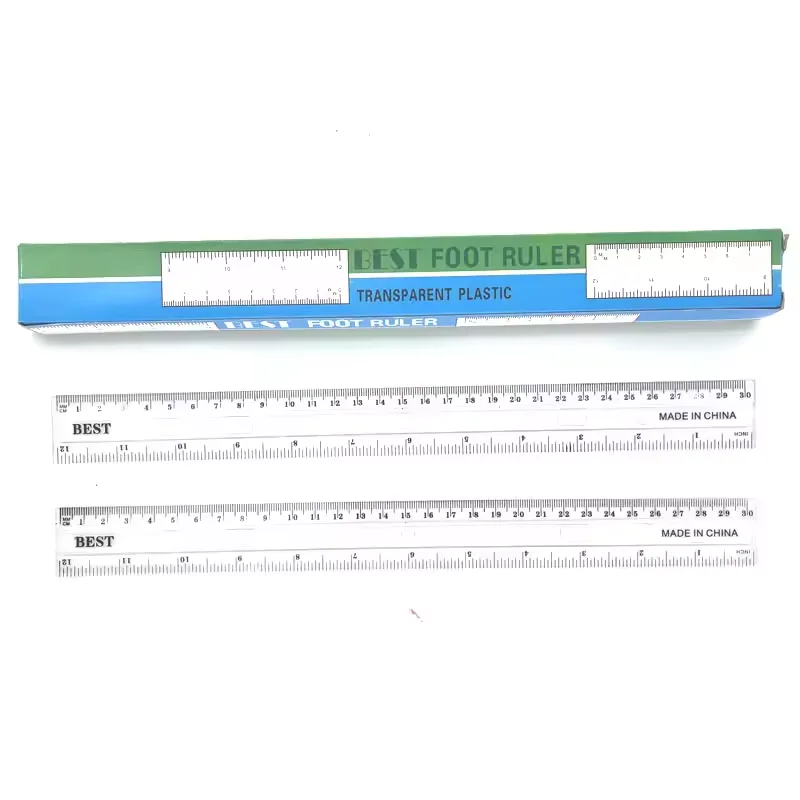 Promotional Custom Logo Printed Laser Cutting 15cm Straight Scale Ruler Acrylic Durablemetalr Ruler Set PVC Transoffice