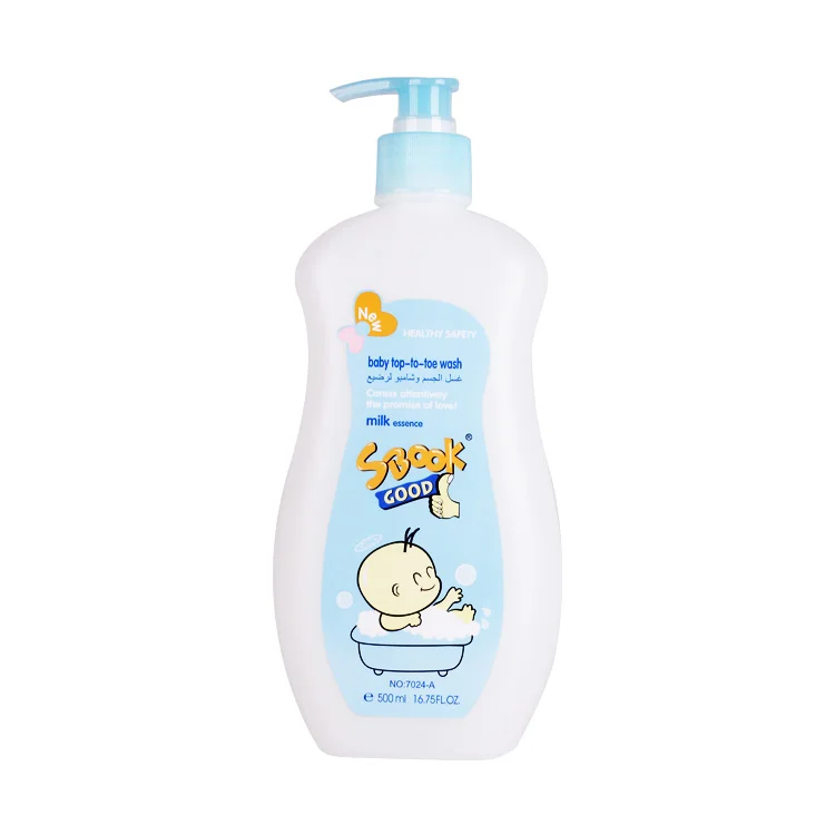 500ML Baby shower gel  top to toe  natural  baby body big capacity with pump