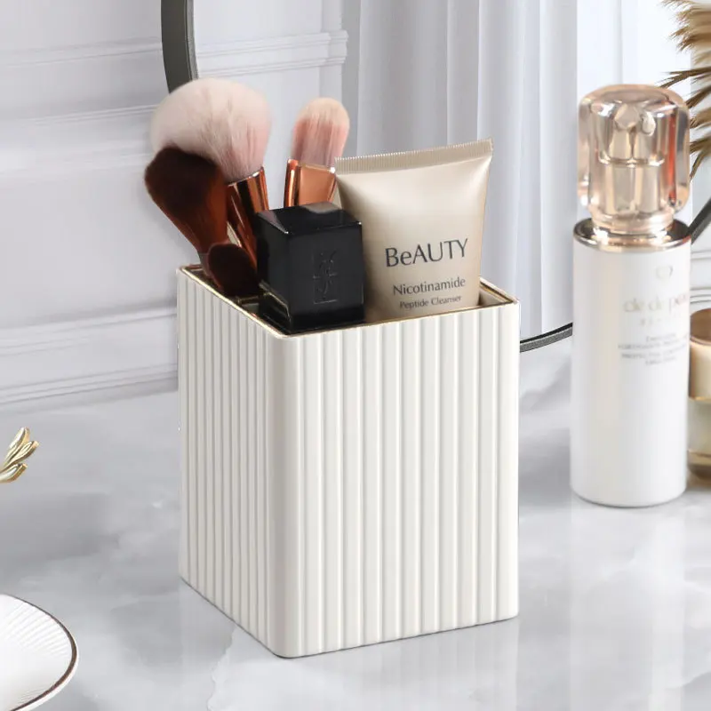 Органайзер для ручек MAVOBO из искусственной кожи с двумя отделениями, роскошный настольный офисный держатель для ручек из искусственной кожи