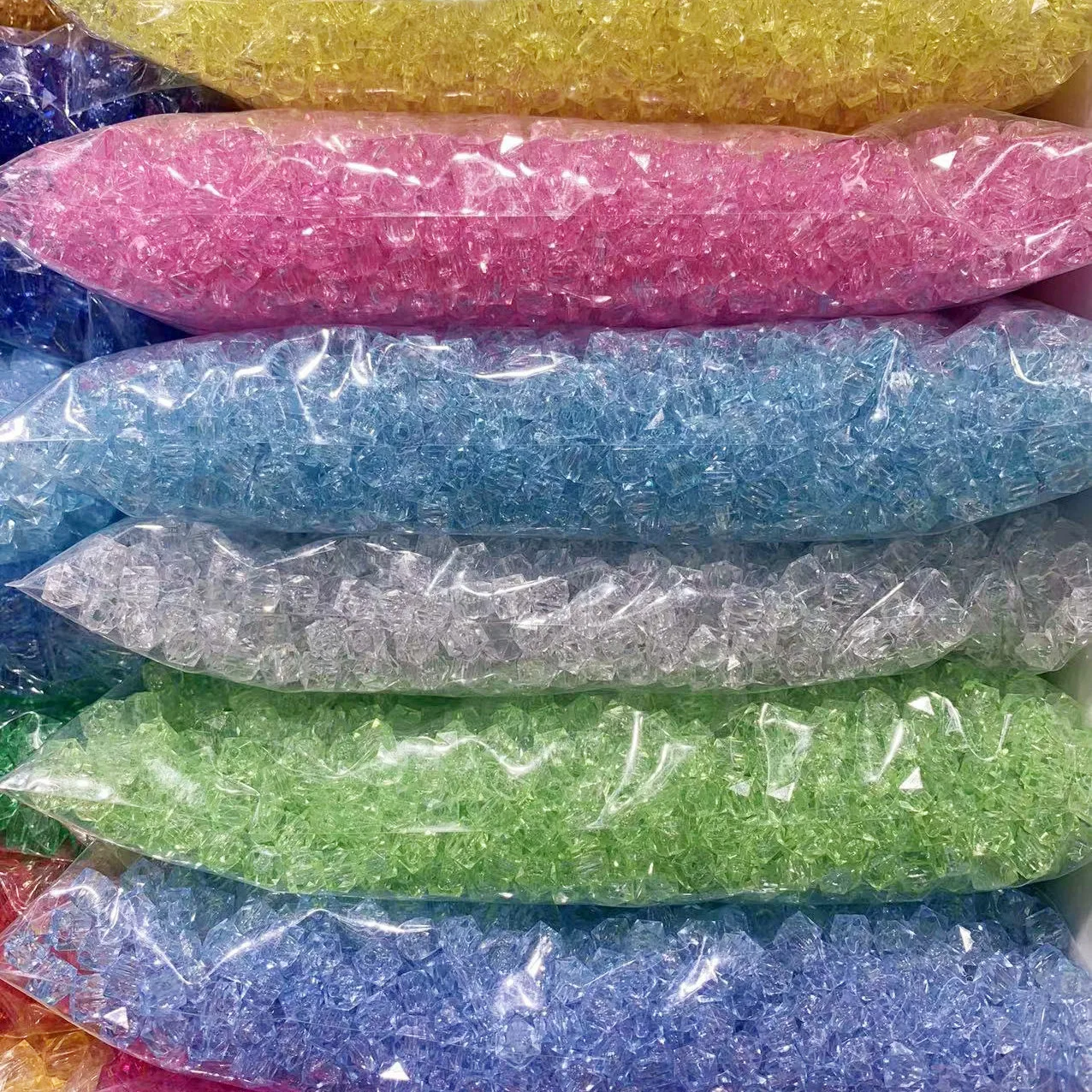 Wholesale 6/8/10mm Colorful Transparent Acrylic Square Bead Bulk Beads for Jewelry Making