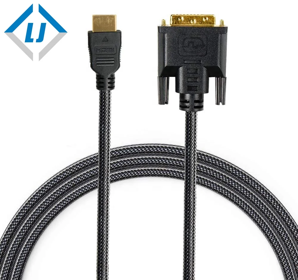 8K 60HZ 4:4:4 Zhongshan LJ высокоскоростной кабель HDMI-DVI пластиковая оболочка