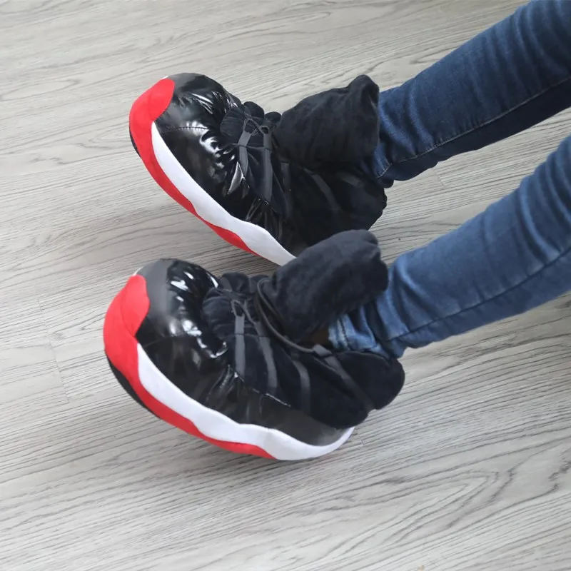 new design Cow  Sneaker Slippers Plush Sneaker  Winter Warm Furry Slippers  Yeezy sneakers slippers for men