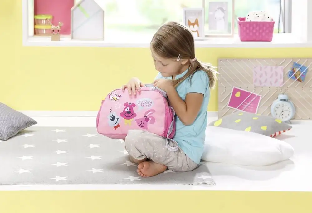 Baby Doll Toy Diaper Bag  Set with Changing Pad Nappy and Toys