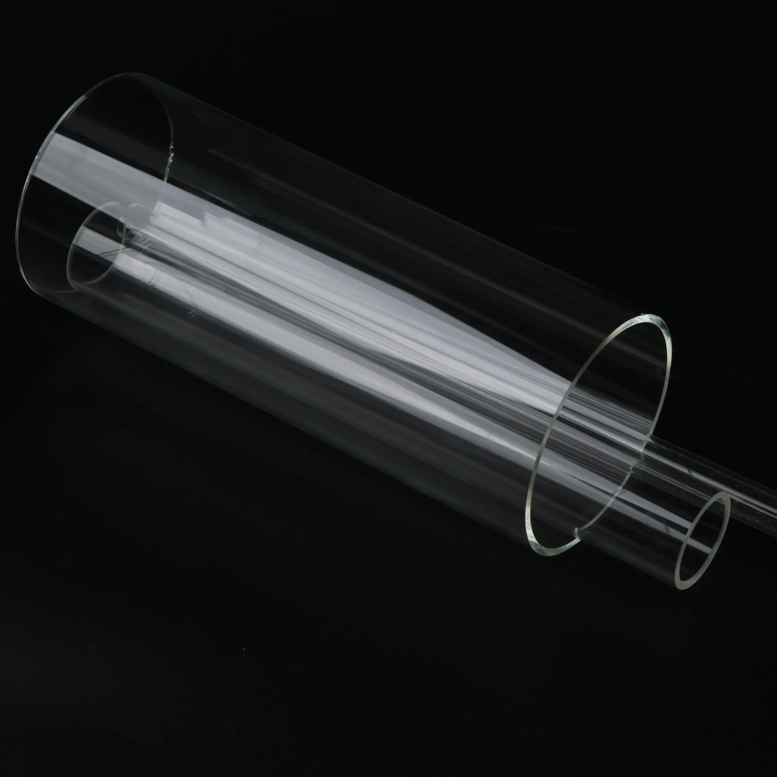 Custom large diameter borosilicate glass tube