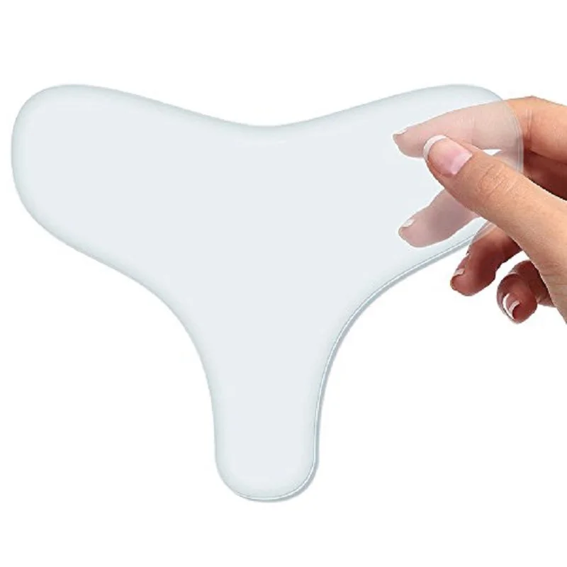 Hot Selling T Shape Heart Shape Triangle Shape Self Adhesive Decollete Pad Silicone Anti Wrinkle Chest Pad