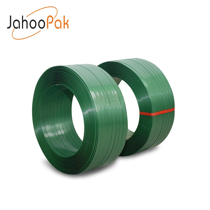 High Tensile Green Packing Plastic Belt Smooth Embossed Pet Strap Band 16mm