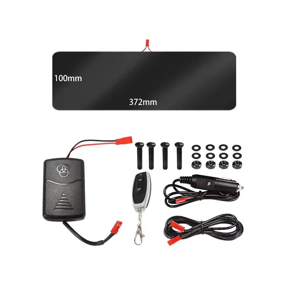 372*100mm vanish fade invisible remote control license plate black vanish remote car plate vanish plate cover australia