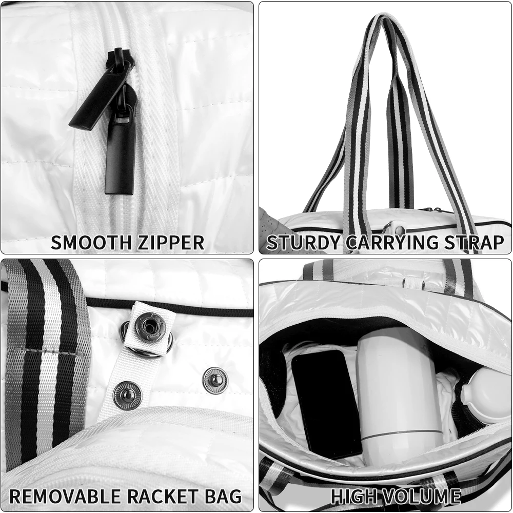 Custom Logo Gym Sport Puffer Racket Tote package Quilted Pickleball Paddle Bag