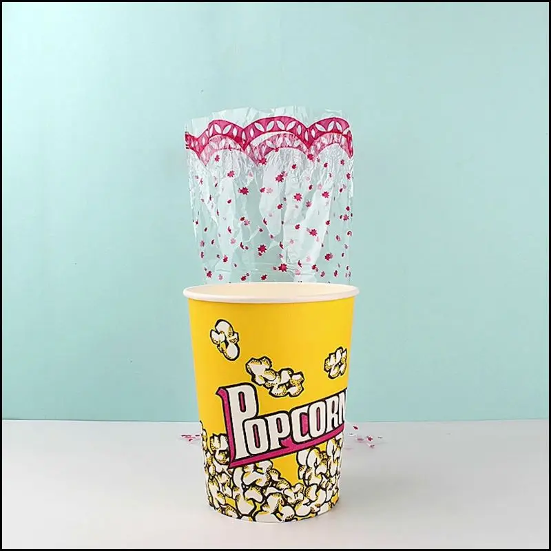Wholesale Custom Logo Printed Popcorn Cups Paper Food Bowls Popcorn Bucket With Lid