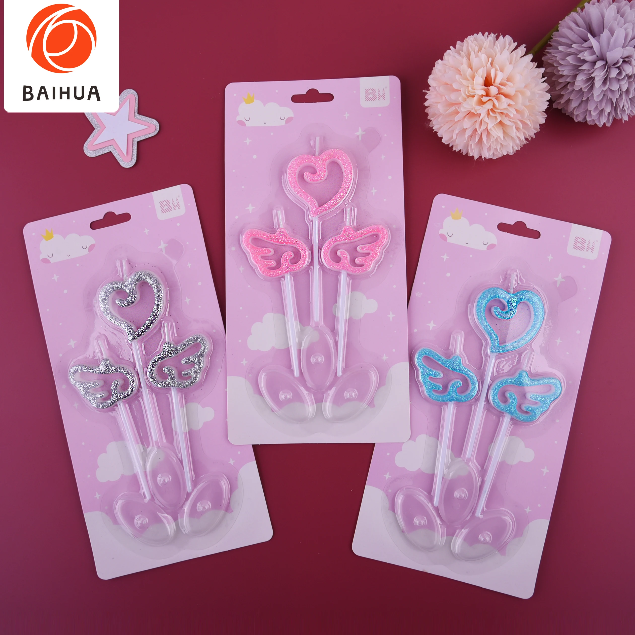 New Design Angel Wings Birthday Candle for kids