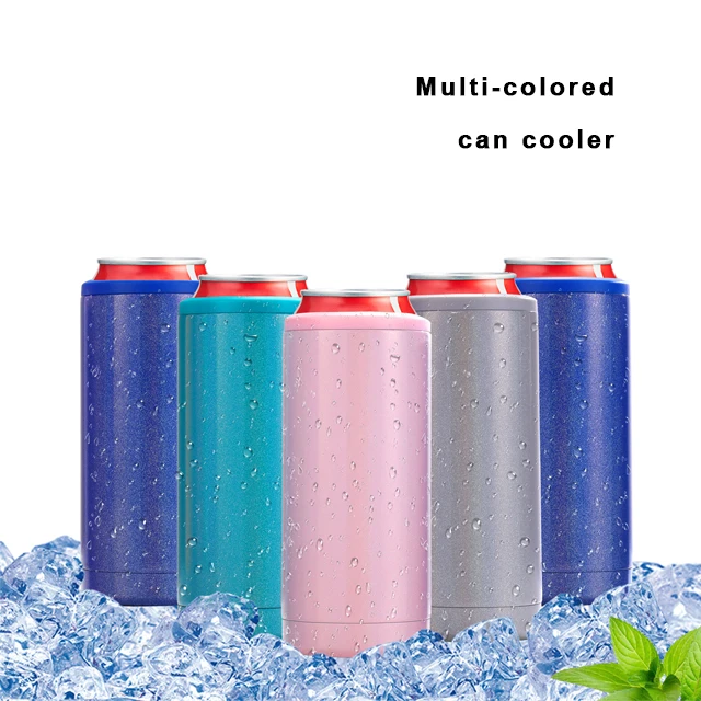 
Wholesale Double Wall Stainless Steel 12oz Beverage Beer Cola slim Can Cooler 