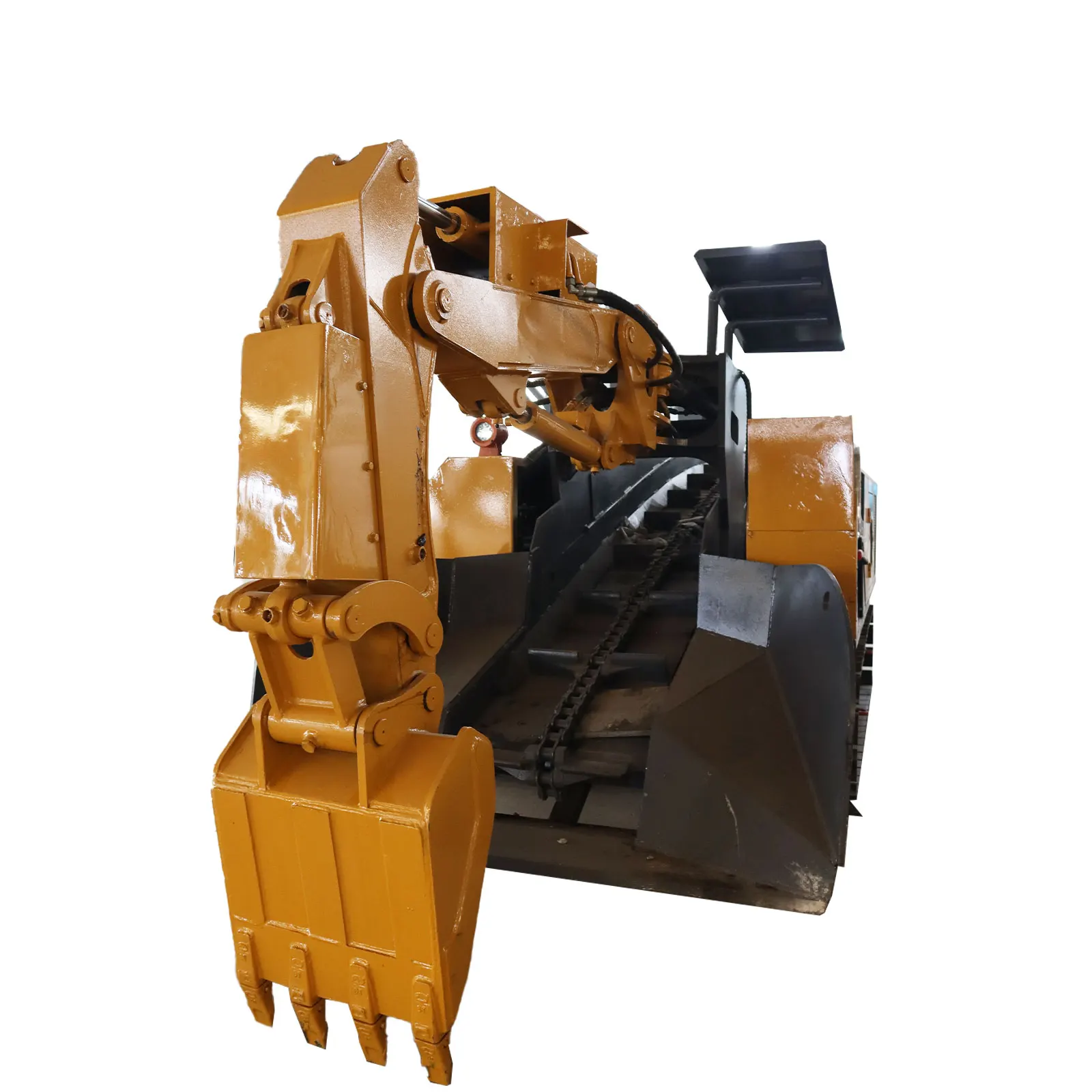 Wide pick-up range Track Haggloader for Metal and Nonmetal Ores Mucking Loader