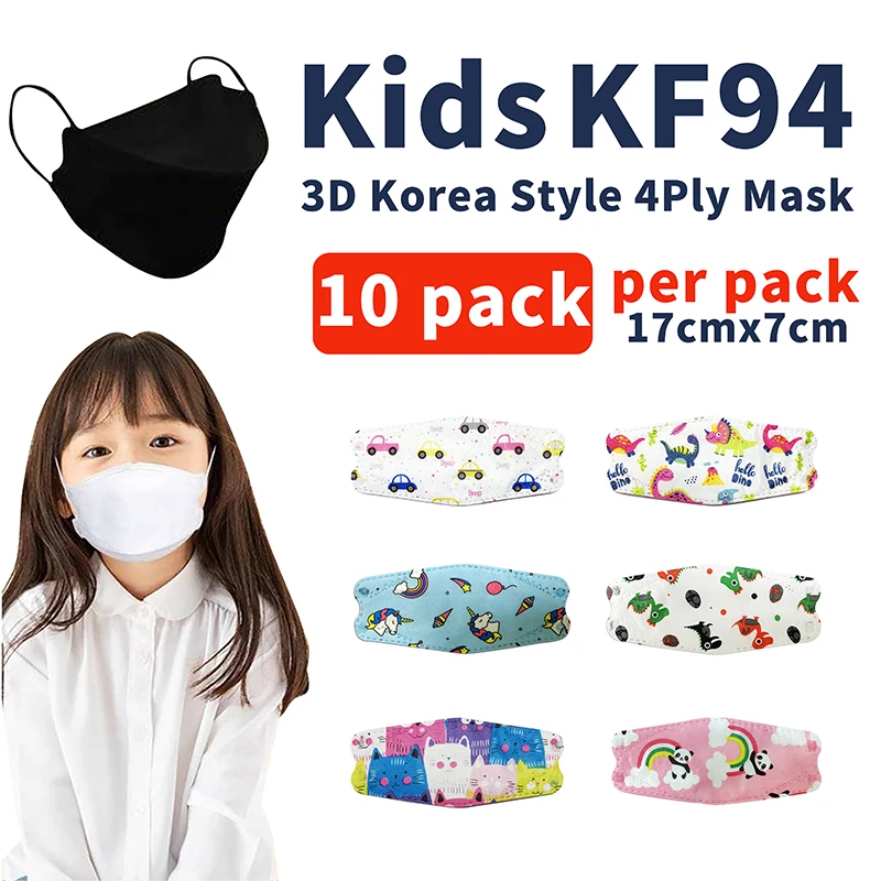 Пользовательские одноразовые печатные Мультяшные персонажи 4ply Корея kf94 Детские маски