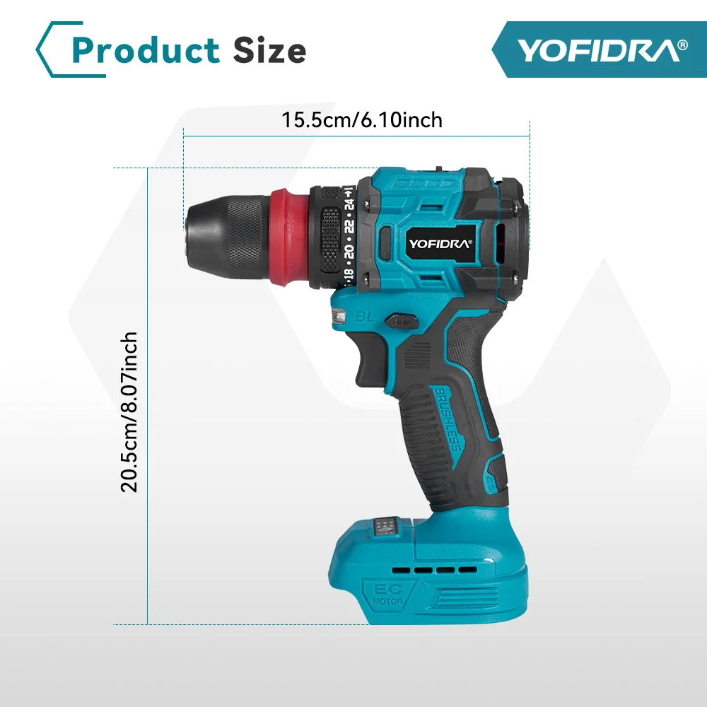 Cordless Impact Electric Drill Set Portable Hardware Power Tools 18v Power Drills Metal and Concrete Power Tools for Wood Knit