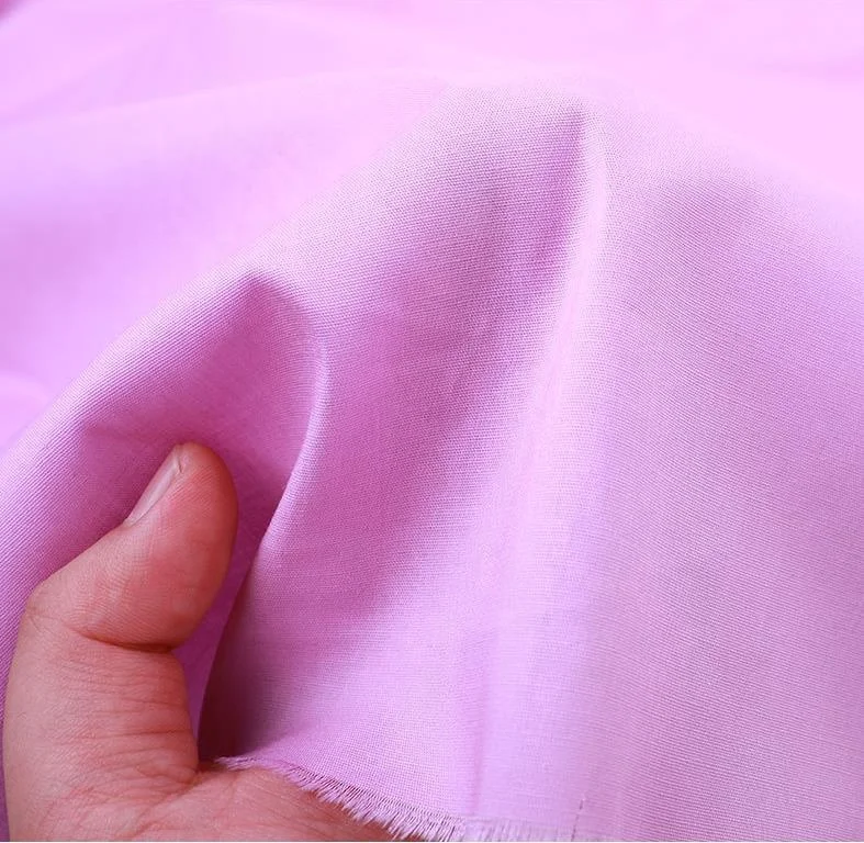 Wholesale factory bulk price 100% pure cotton plain poplin fabric 120g for Spring Summer blouses, dress, skirts,office workwear