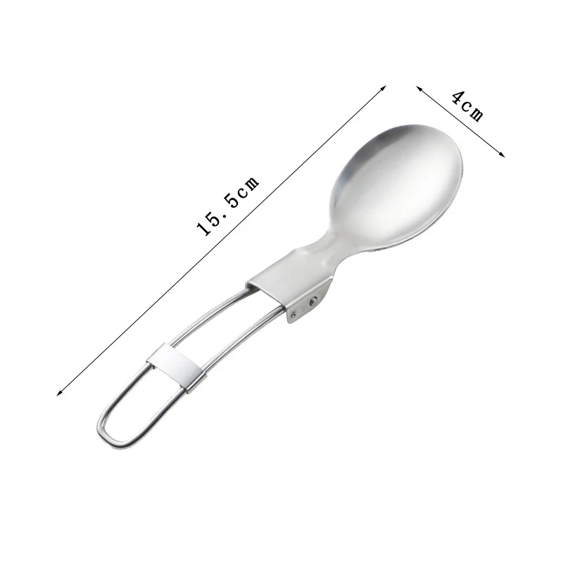 Outdoor Ultralight Portable Stainless Steel Folding Knife Fork Spoon Camping Dinnerware Set Tableware Set