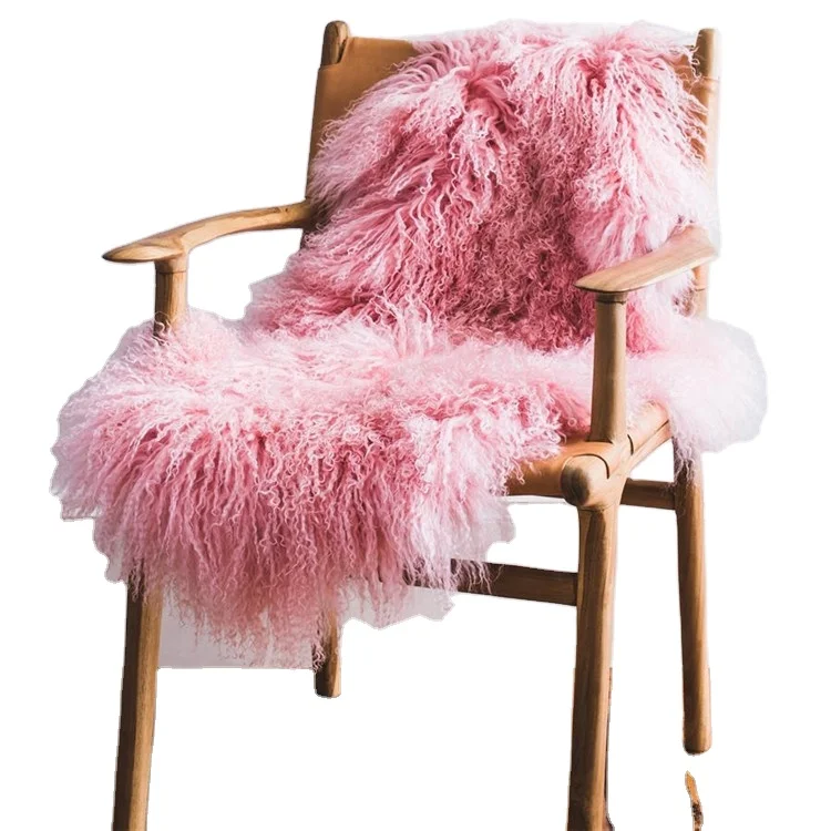 Длинный мягкий шерстяной полностью машинная стирка красочный ковер из овчины мех китайский поставщик красочная Однослойная кожа 5-8 см Натуральная пластина 90*60 см