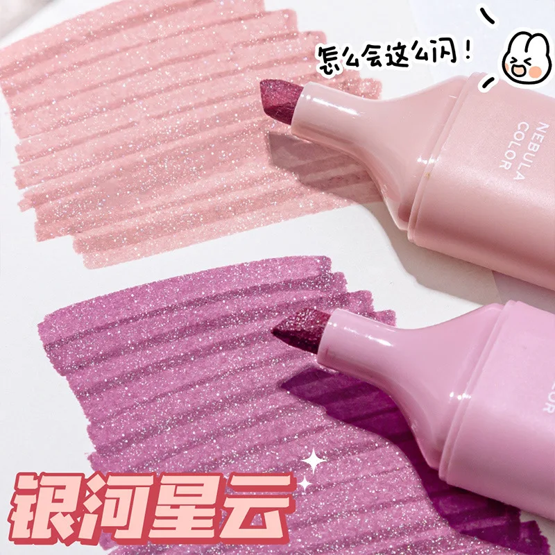 School Supplies Set Stationery Glittering Color Highlighter Student Marker 4 Color Highlighter Markers