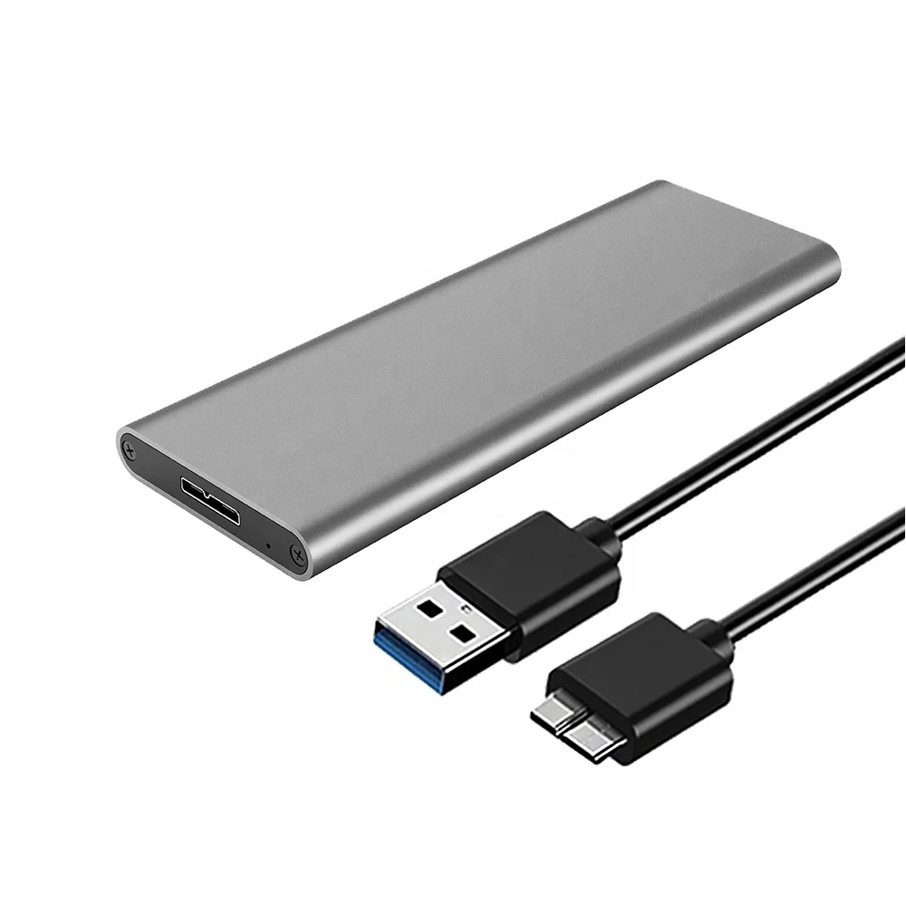 M.2 SSD Enclosure M2 SATA NGFF to USB 3.0 Adapter Aluminum 5Gbps B-Key SSD Case Portable External Case for 2230 2242 2260 2280