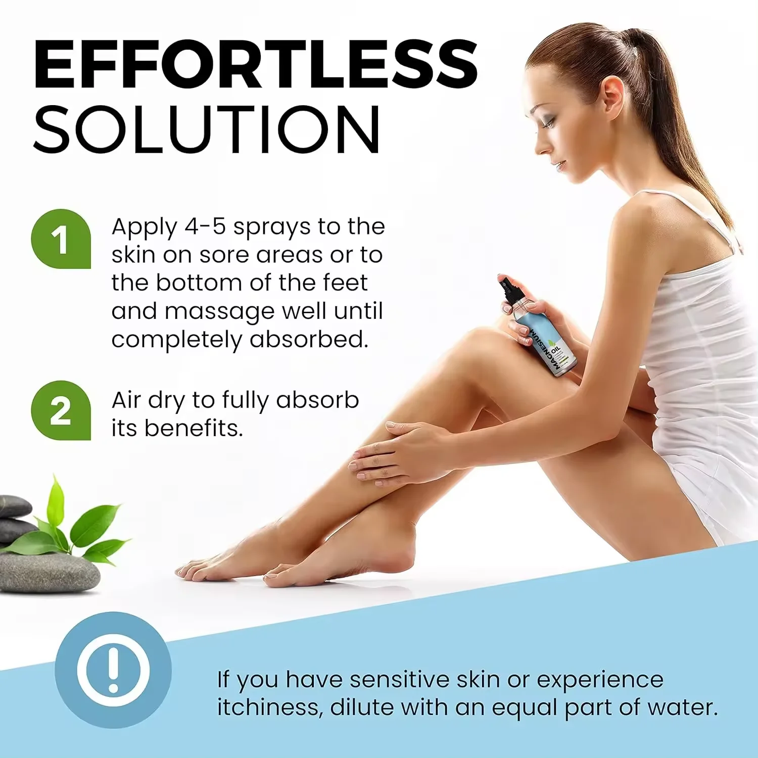 Enjoy Skin Private Label Organic Minerals Magnesium Oil Spray for Sleep Muscle Pain Relief 100% Pure for Less Sting Less Itch