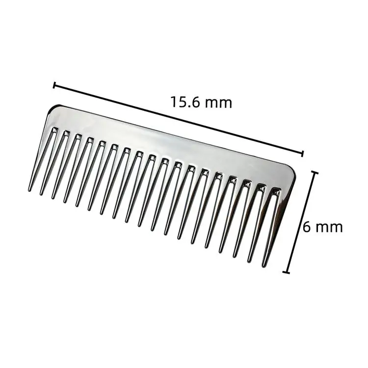 Luxurious Quality Silver Wide Tooth Detangling Comb