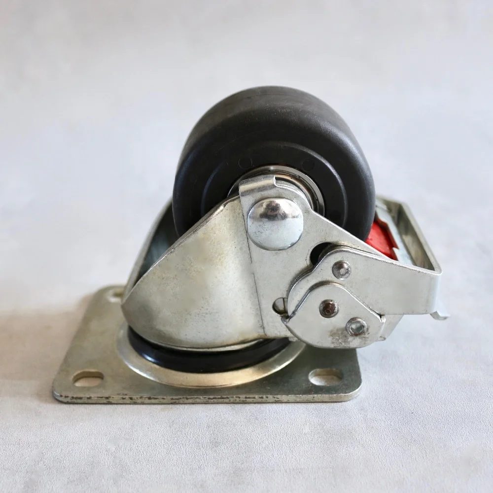 SS Business Mask Machine Low Profile Caster Wheel 2.5 inch