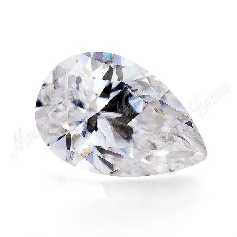 wholesale stones price per carat manufacturer pear shape 6*9 7*9 loose synthetic lab diamond moissanite for ring