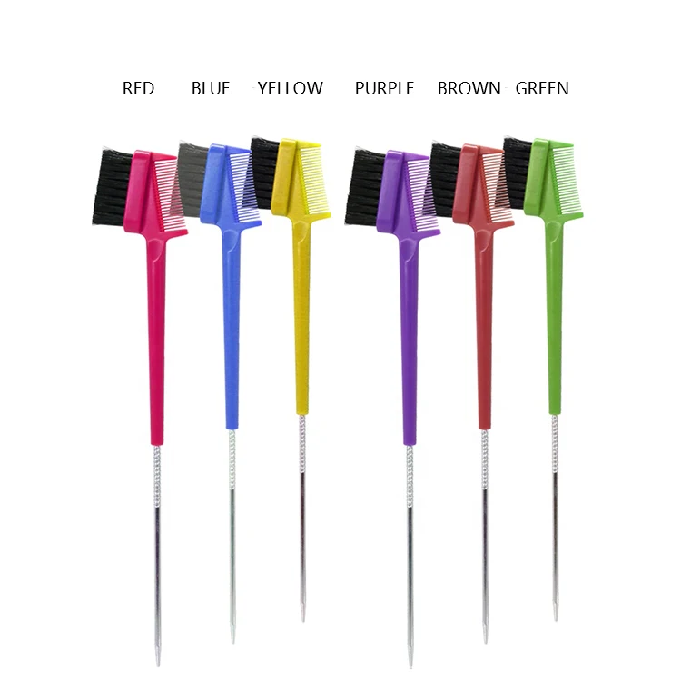 Custom Hair Style Pintail Comb Brush Multi color 3 Sided Private Label Gold Pink In 1 Edge Brushes Dye