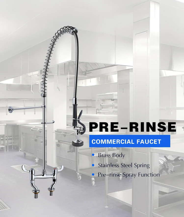 Watersaving Dishwasher Pre Rinse Wels Commercial Pull Down Kitchen Faucet Without Socket