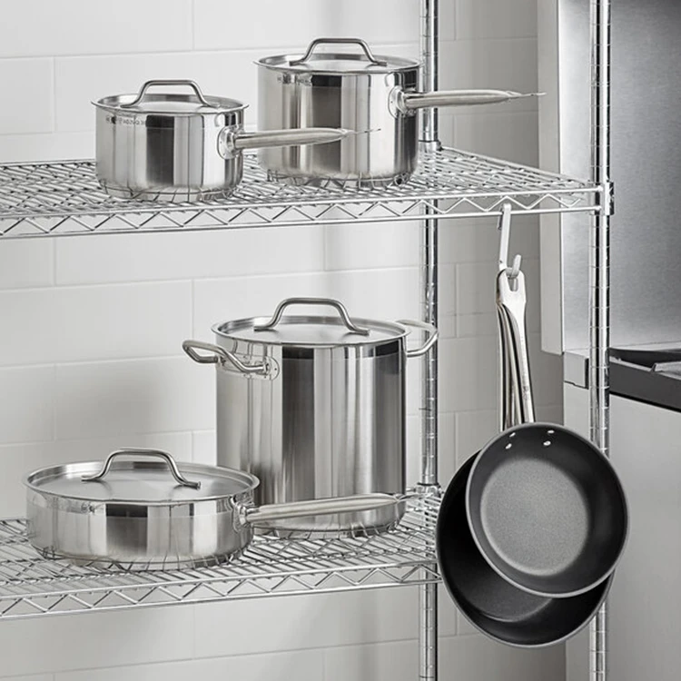 iNeed 3 layers Composite Bottom Stainless Steel Saucepan Soup Stock Pot for Restaurant kitchen cooking ware
