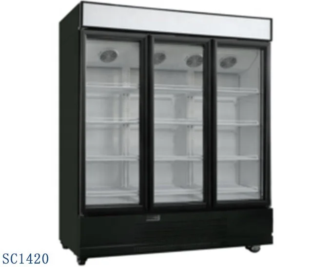 Commercial Beverage Refrigerator Freezer Vertical Showcase Freezer Upright Freezer With Single Glass Door