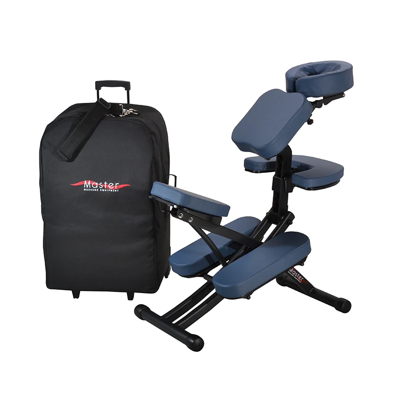 Portable Lightweight Massage Chair Leather Pad Travel Acupuncture Massage Tattoo Spa Chair with/Carrying Bag