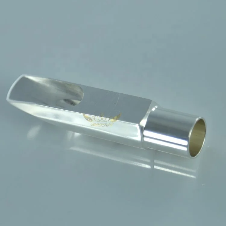 Roffee Woodwind Musical Instrument Parts Accessories Alto Saxophone Sax Headjoint Silver Plated Ligature Mouthpiece