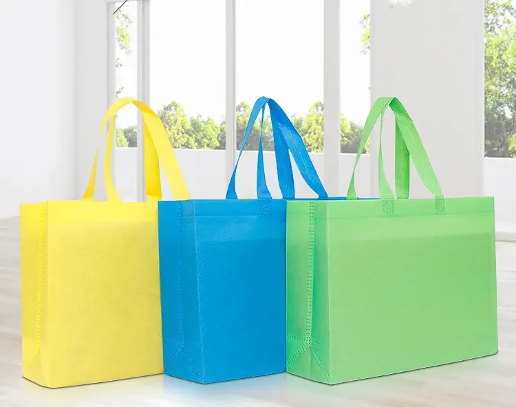 Cheap factory price new fashion reusable shopping bags with non-woven stock small size plain bag accept print logo