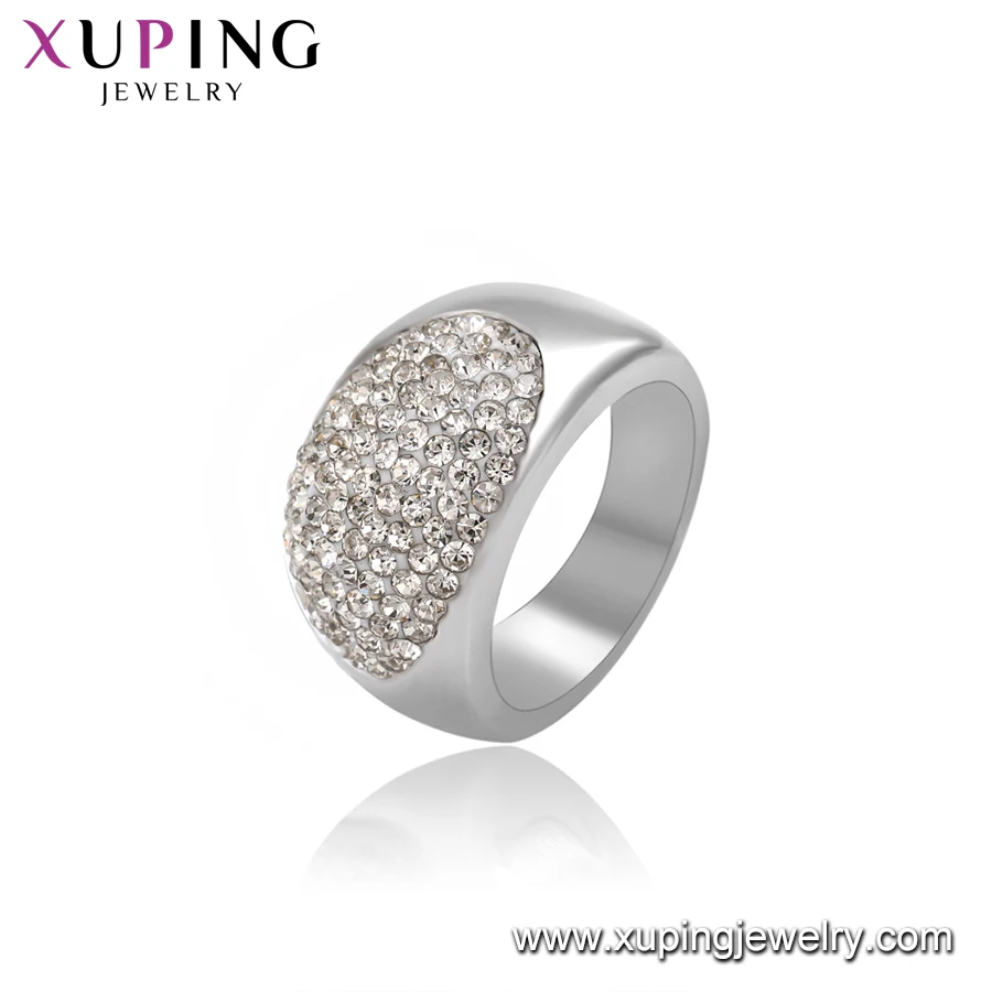 16260 XUPING Rhinestone Color Rings Fashion Jewelry for Men Wholesale Charm Crystal Inlaid Blue Rhinestones Ring for Man