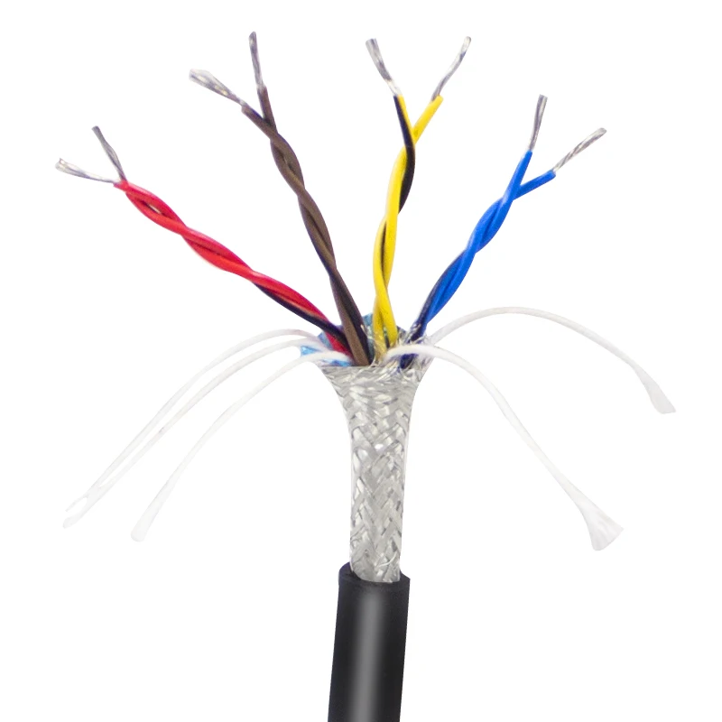 High flexible TRVVPS  Robot Towline power cable 4 twisted pair 0.5mm shield Anti-interference manipulator control cable