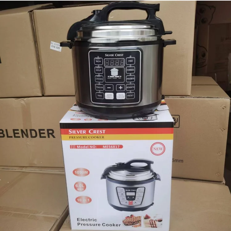6L programmable LED display stainless steel rice electric pressure cookers no stick aluminum inner pot
