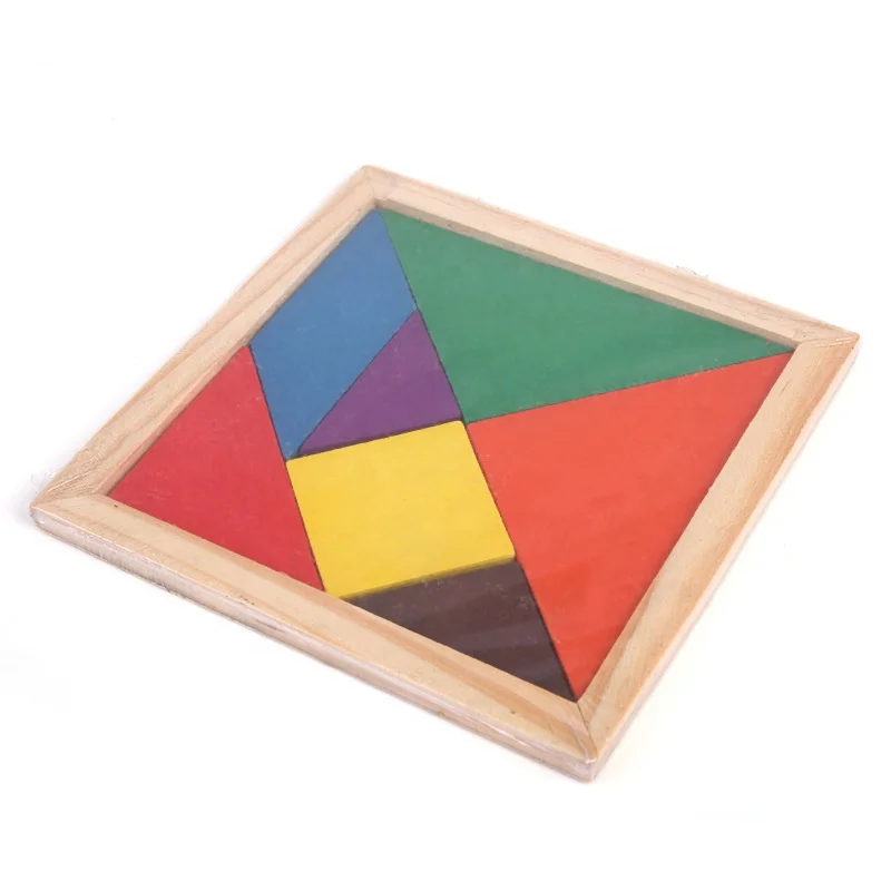 Surprise Toy Children Mental Development Tangram Wooden Jigsaw Puzzle Educational Toys For Kids