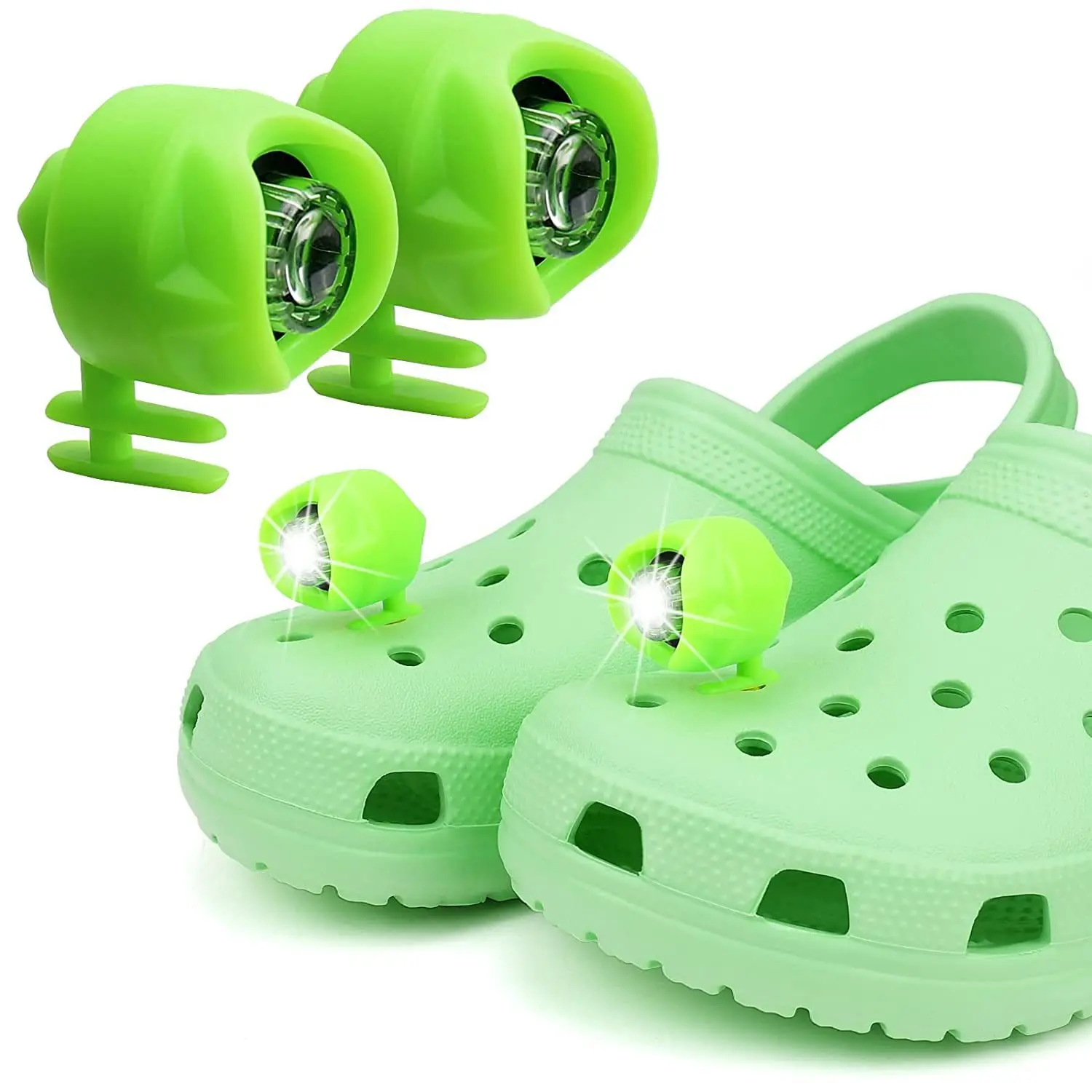 Outdoor lighting is not afraid of water Crocodile headlamp 2 pack battery mode 3 light Shoe light