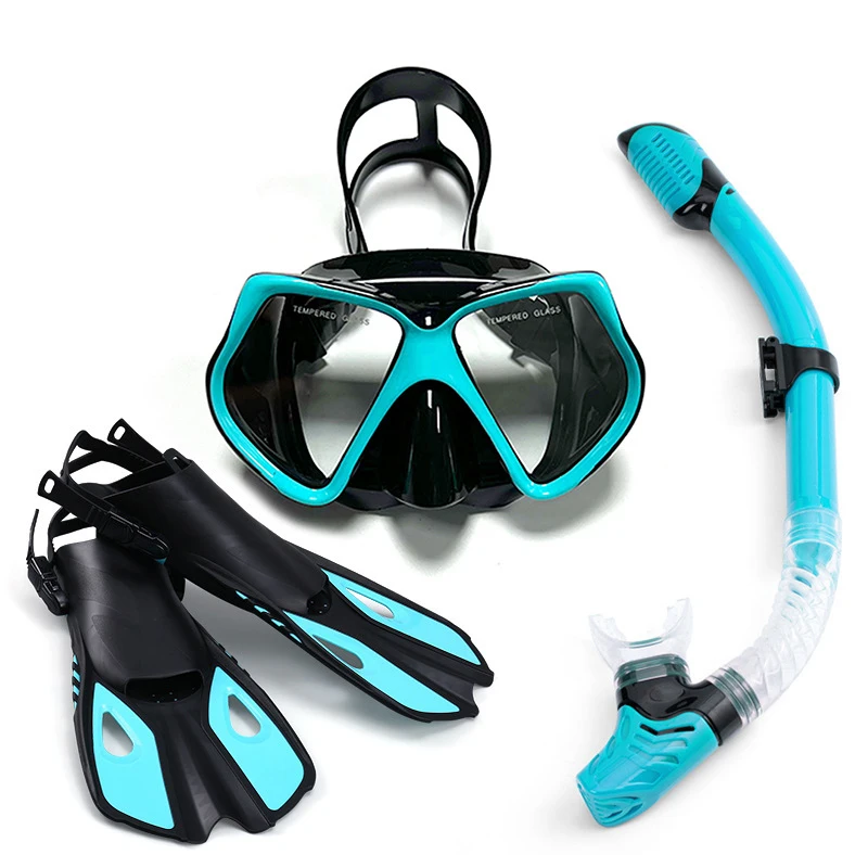 Wholesale Swimming Adjustable Scuba Diving Flipper And Snorkeling Mask Snorkel Set with Flipper