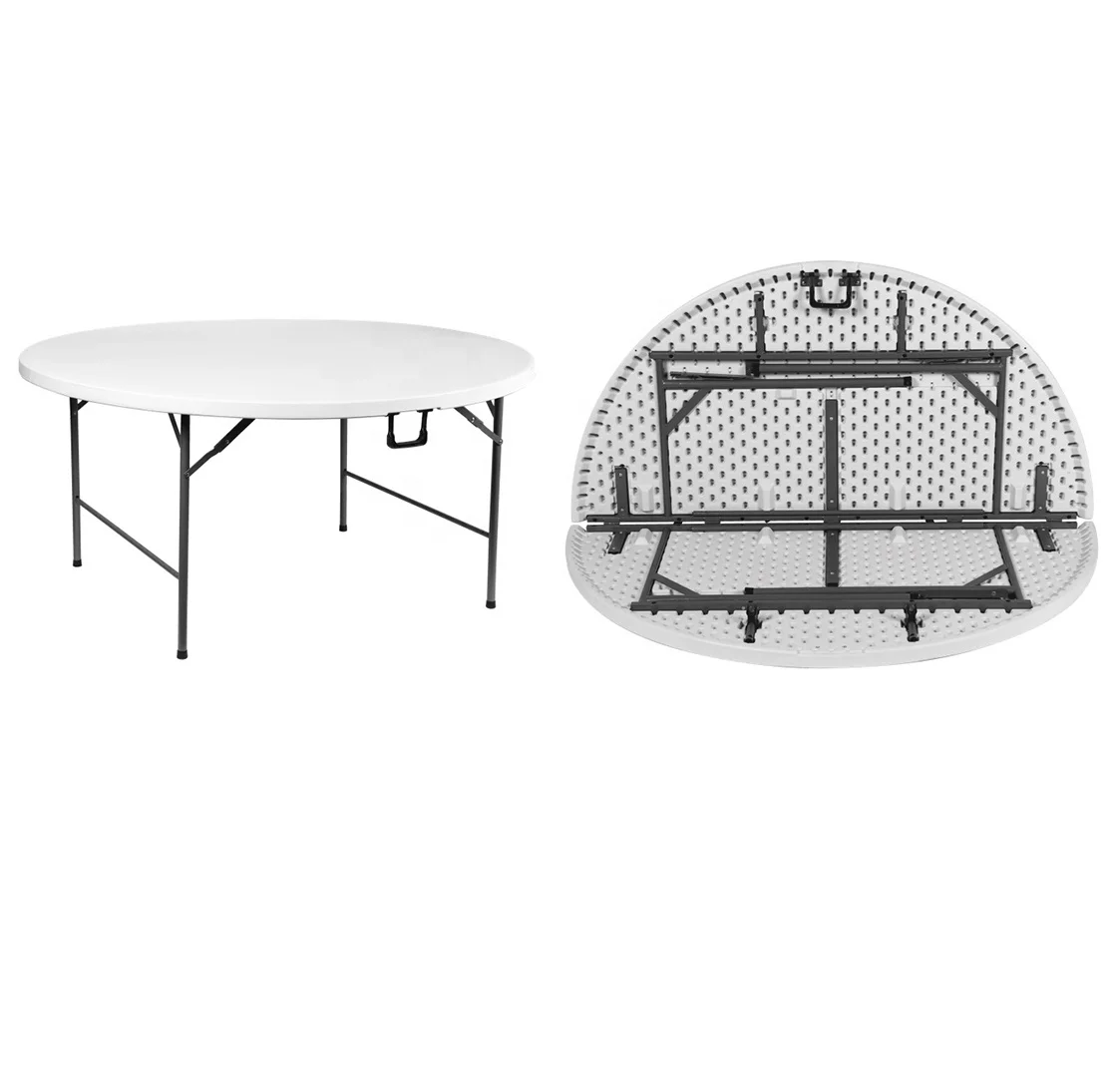 Factory Direct Wholesale SQ-RH152 Foldable Round Dining Folding Table