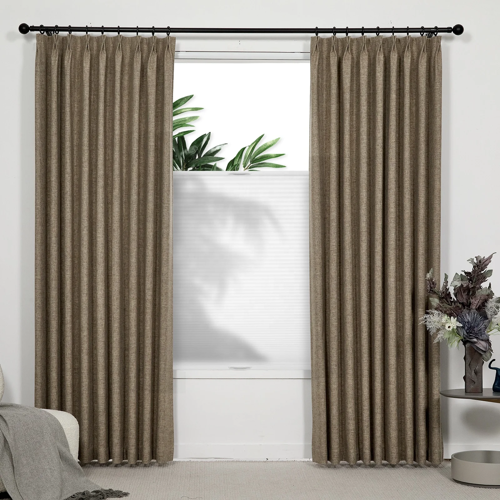 Factory Wholesale Top Grommet Ethiopian Window Curtain For Bedroom Set, Blackout Curtain With Design
