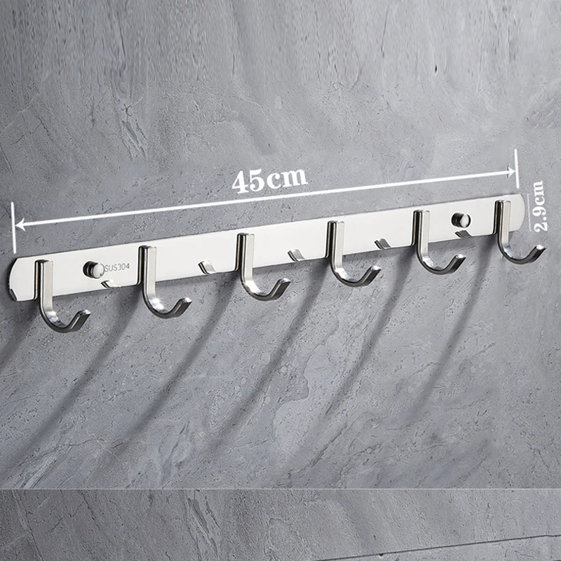 
Design Stainless Steel Design Wall Robe Hook Bathroom Wall Mounted Clothes Hanger Towel Coat Hooks 