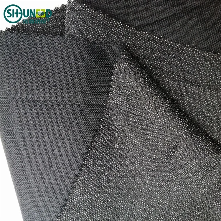 High Quality 100% Polyester 120gsm Woven Fusible Twill Interlining for Women and Men Suit