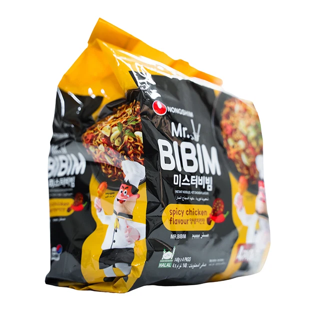 High Quality Hot Selling Supply Wholesale Korean Converience Food Spicy Trade Chicken Noodles 148gmx4 (Bundle)