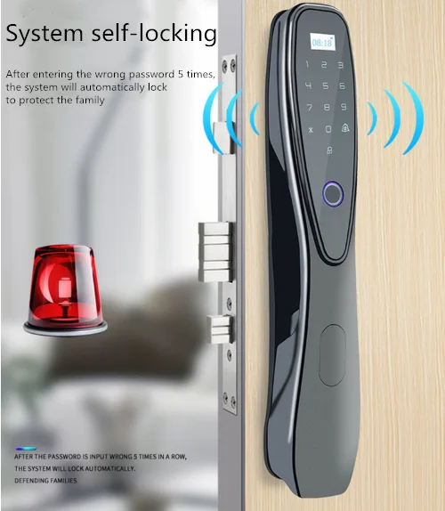 Дверной смарт-замок Tuya с Wi-Fi, управление через приложение, Электронная карта, биометрический сканер отпечатка пальца, для умного дома, оптовая продажа